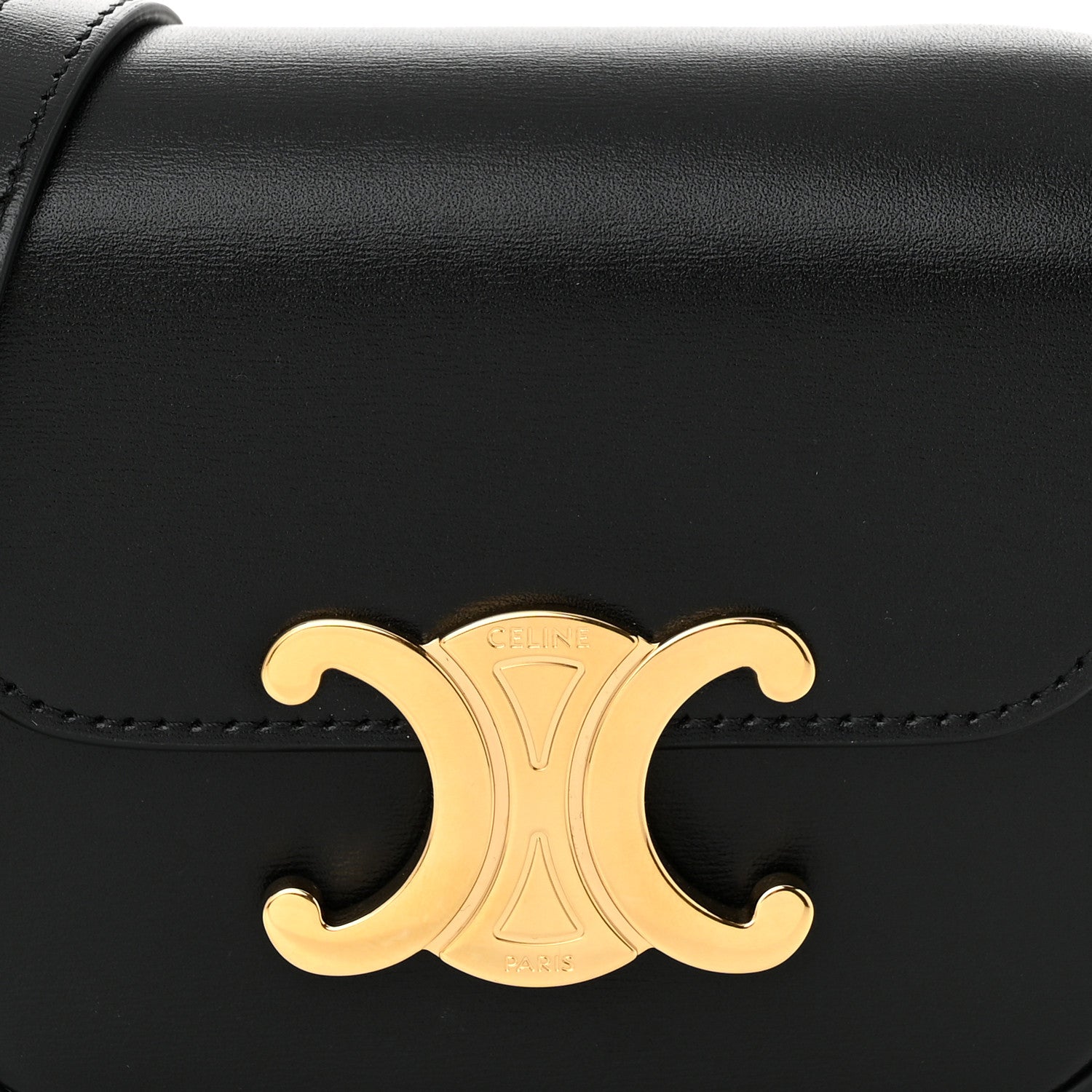 Celine Shiny Calfskin Mini Triomphe Black 7 of 9