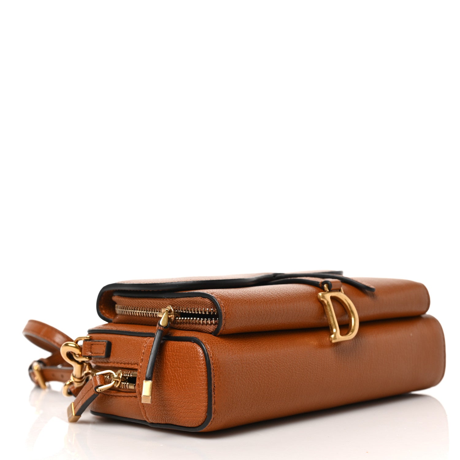 Christian Dior Goatskin Double Saddle Pouch Golden Saddle 4 of 8
