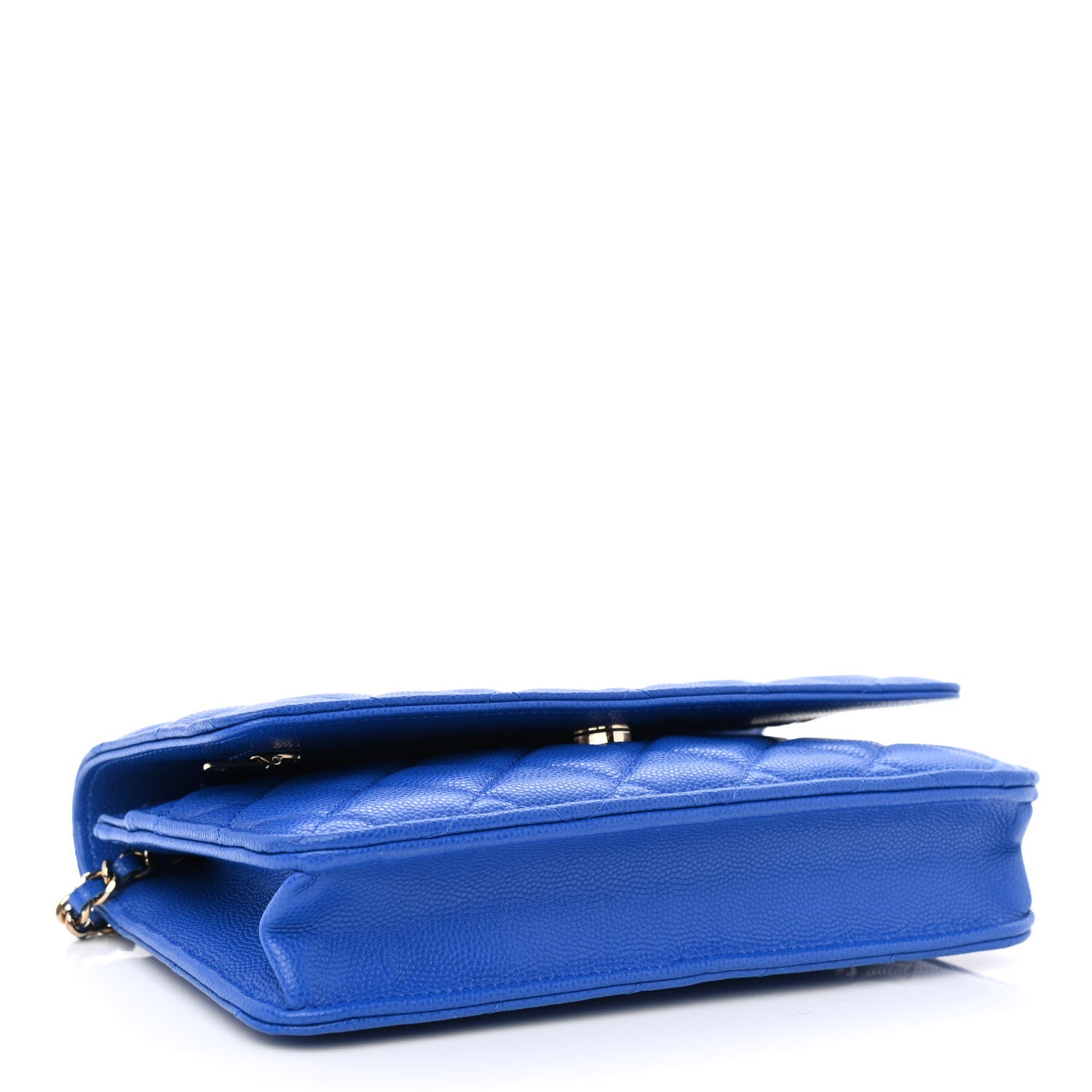 Chanel Caviar Quilted Wallet On Chain WOC Blue 3 of 12