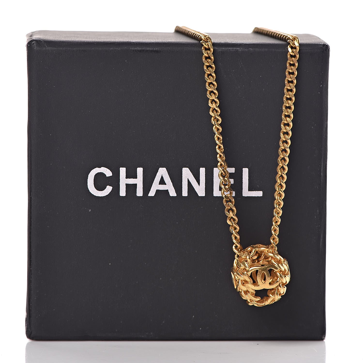 Chanel CC Pendant Chain Short Necklace Gold 8 of 8