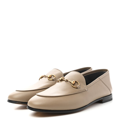 Gucci Lambskin Womens Brixton Horsebit Loafers 37 Mud 3 of 8