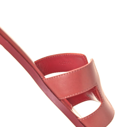Hermes Goatskin Oran Sandals 36.5 Rouge Blush 10 of 11