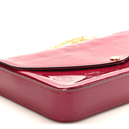 Louis Vuitton Vernis Felicie Chain Wallet Magenta 8 of 10