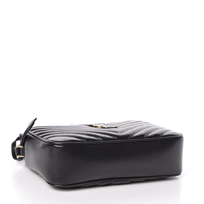 Saint Laurent Calfskin Matelasse Monogram Lou Camera Bag Black 4 of 11
