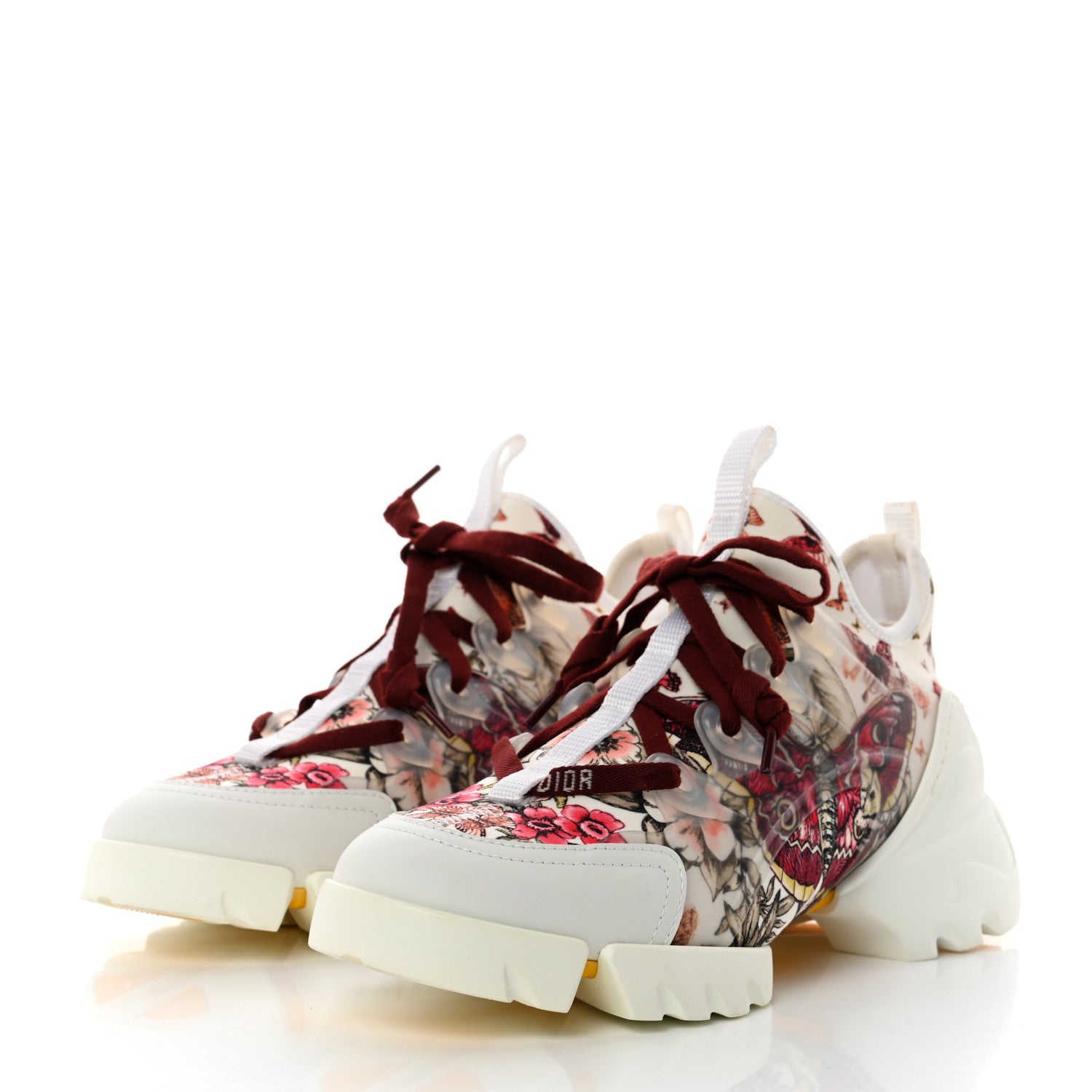 Christian Dior Neoprene Rubber Champetre Print Womens D-Connect Sneakers 36 White Multicolor 3 of 9