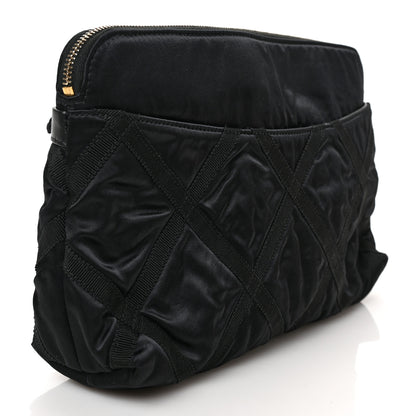 Chanel Nylon Grosgrain Large Lifestyle Pouch With Foldable Tote Black 5 of 9