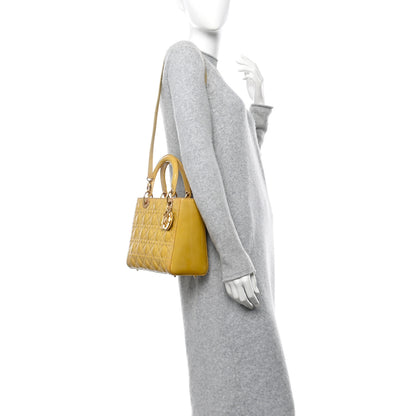 Christian Dior Patent Cannage Medium Lady Dior Beige 2 of 14