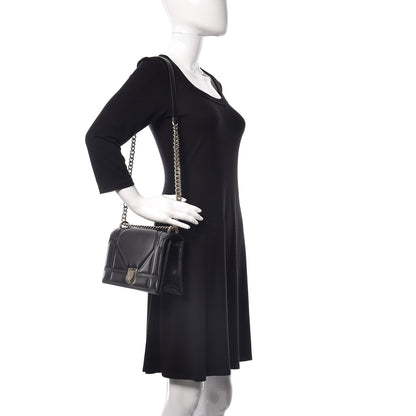 Christian Dior Lambskin Medium Diorama Flap Bag Black 2 of 13