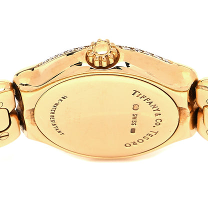 Tiffany 18K Yellow Gold Diamond 24mm Tesoro Quartz Watch 4 of 4