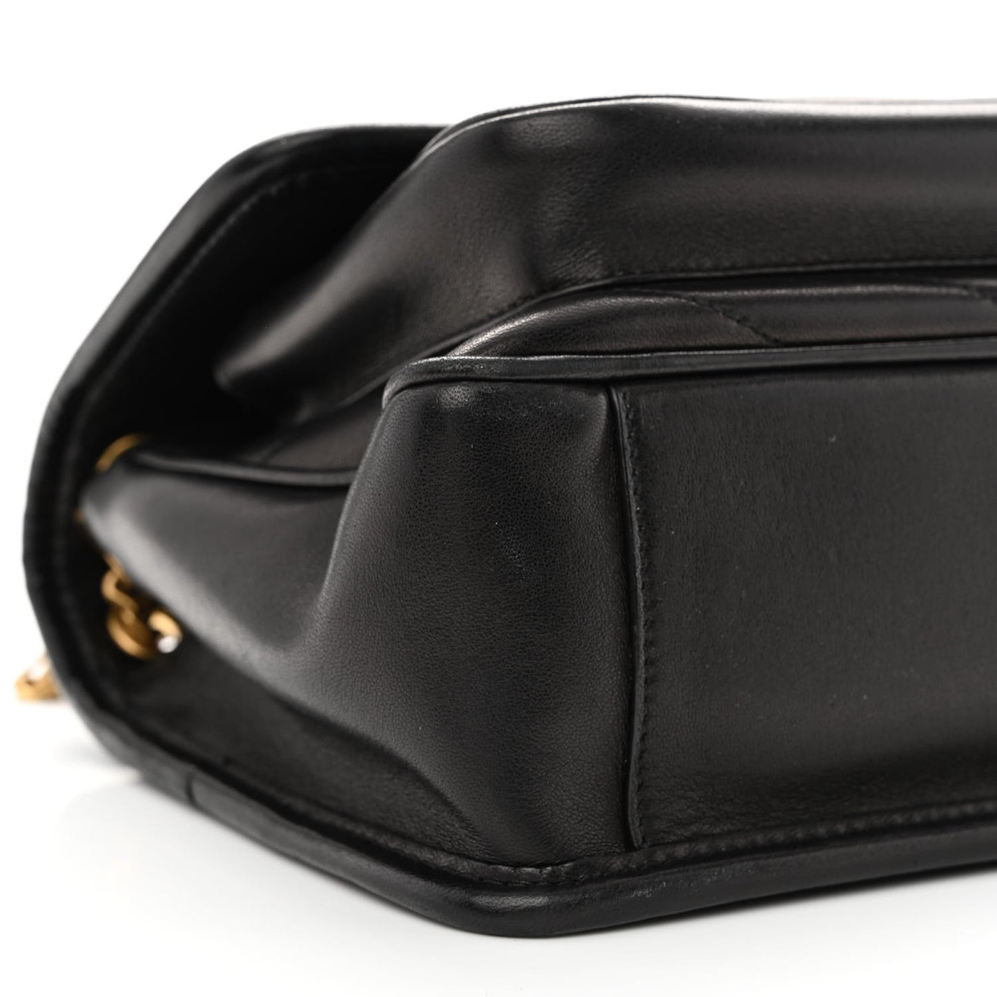 Lambskin Matelasse Monogram Baby Niki Chain Satchel Black