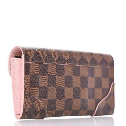 Louis Vuitton Damier Ebene Caissa Wallet Rose Ballerine 3 of 9