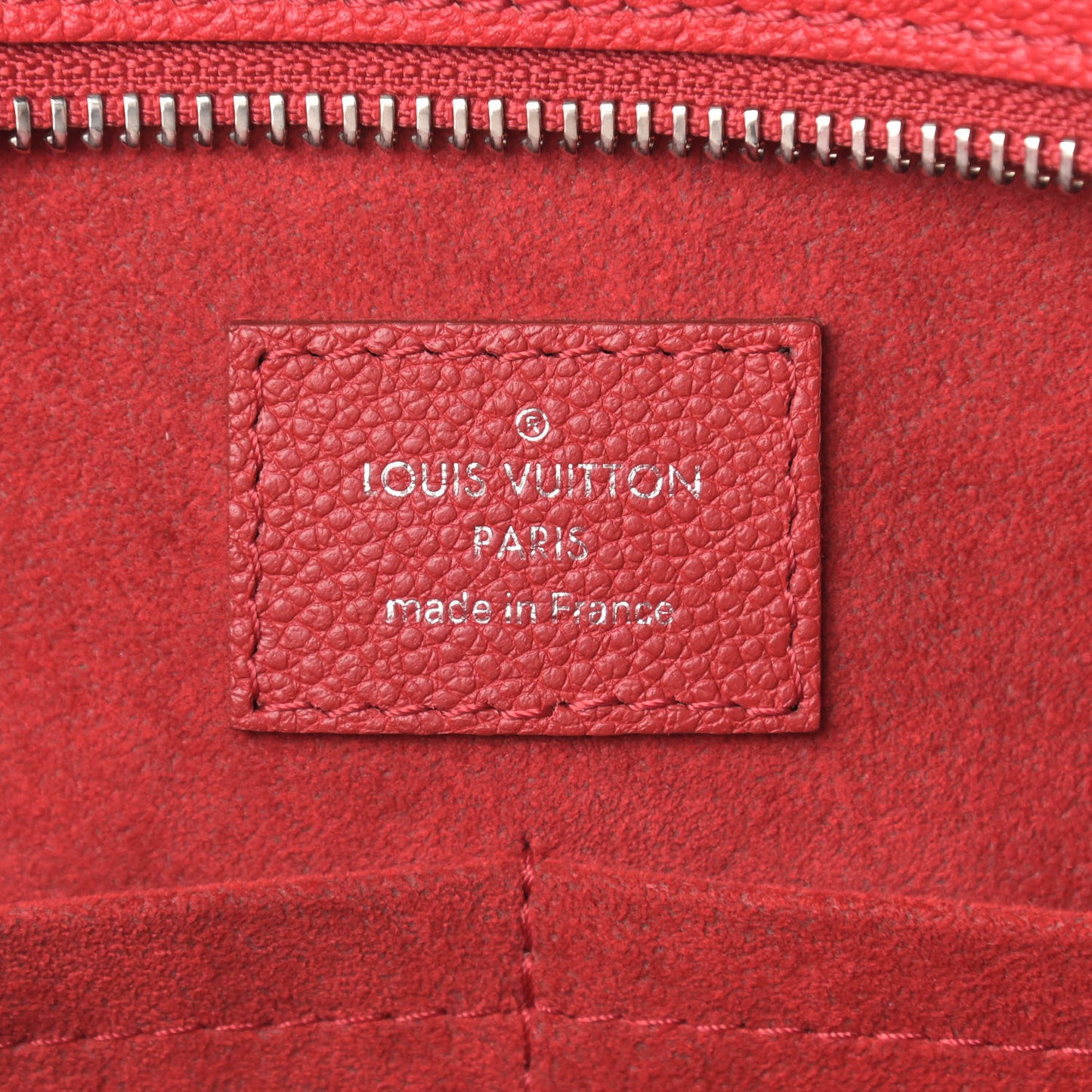 Monogram Cuir Plume Very Zipped Tote Rubis