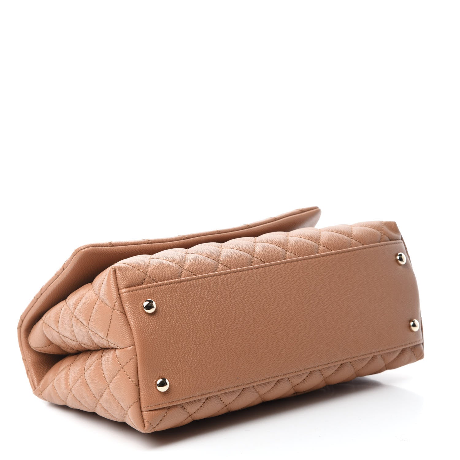 Chanel Caviar Quilted Small Coco Handle Flap Brown 4 of 10