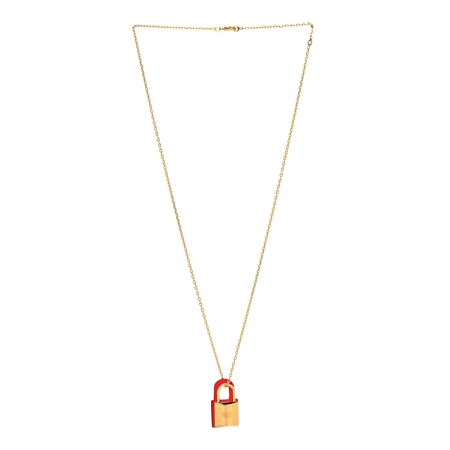 Hermes Swift Small O'Kelly Pendant Necklace Rouge De Coeur 3 of 5