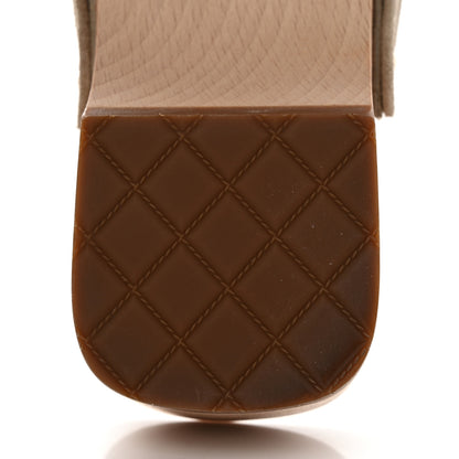 Chanel Suede Calfskin Camellia Mules 38 Beige 9 of 10