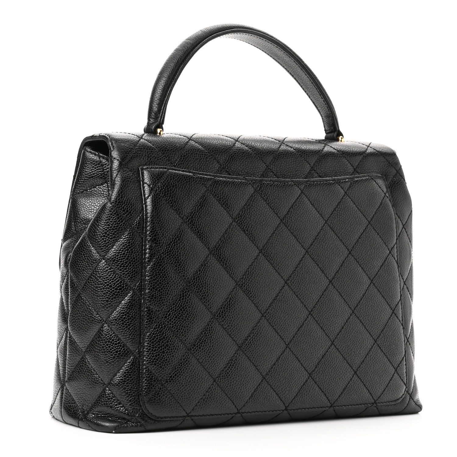 Chanel Caviar Quilted Jumbo Kelly Flap Black 3 of 10