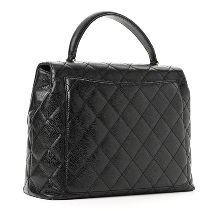 Chanel Caviar Quilted Jumbo Kelly Flap Black 3 of 10
