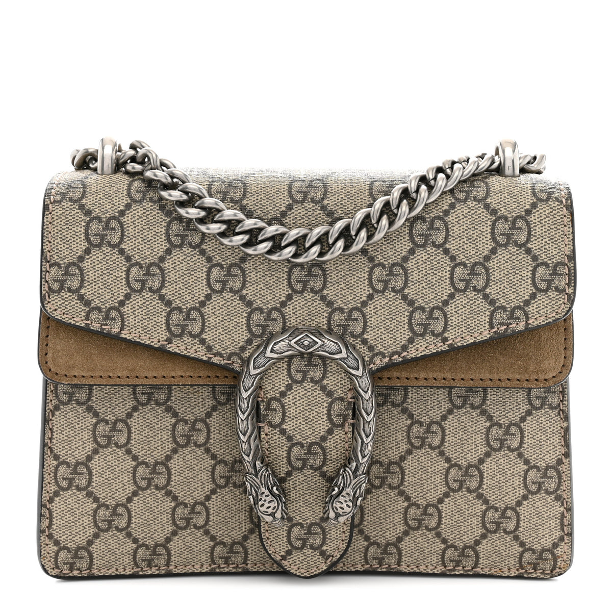 Gucci GG Supreme Monogram Mini Dionysus Shoulder Bag Taupe 1 of 10