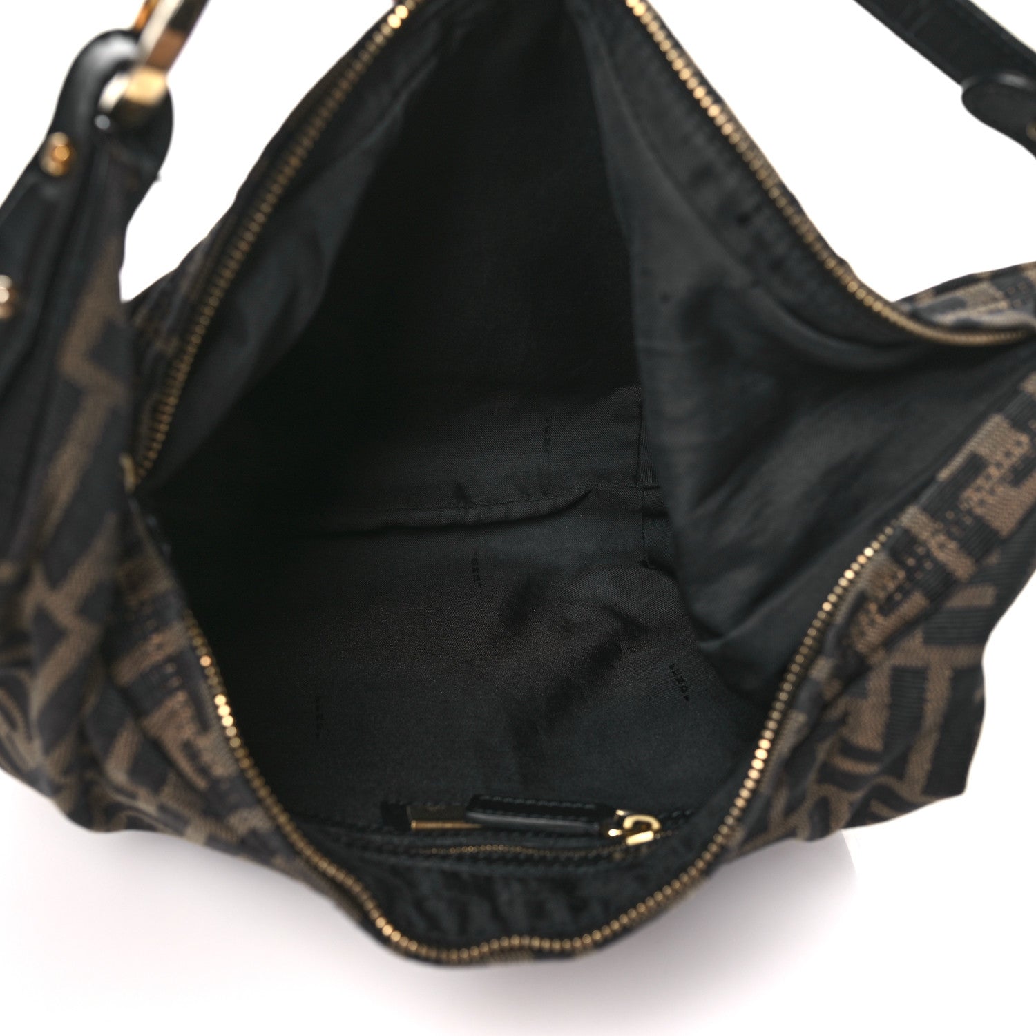 Fendi Zucca Cuoio Lucido Small Chef Hobo Tobacco Moro 5 of 11