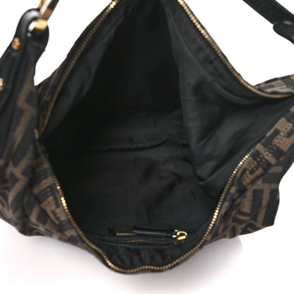Fendi Zucca Cuoio Lucido Small Chef Hobo Tobacco Moro 5 of 11