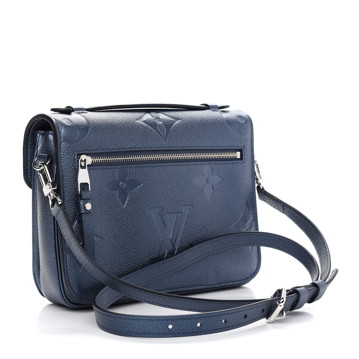 Louis Vuitton Metallic Empreinte Monogram Giant Pochette Metis Navy Nacre 3 of 8
