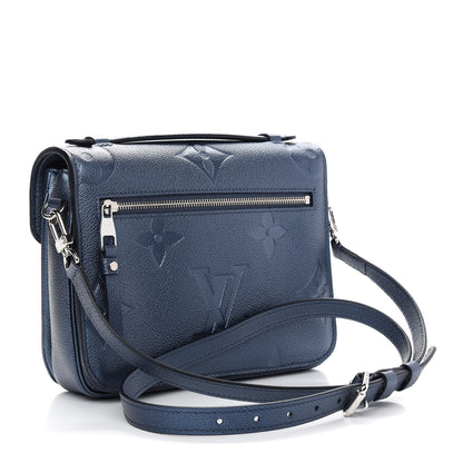 Louis Vuitton Metallic Empreinte Monogram Giant Pochette Metis Navy Nacre 3 of 8