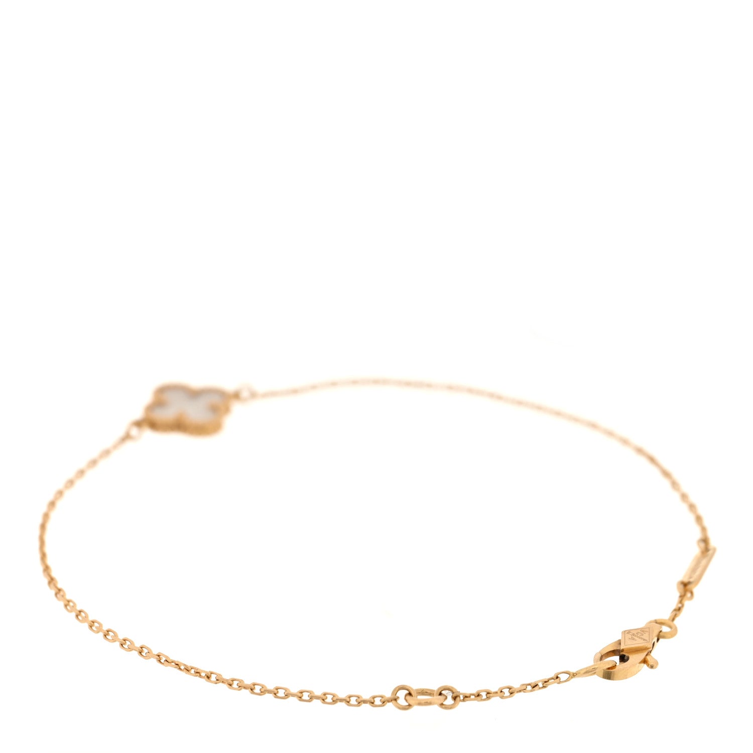 Van Cleef & Arpels 18K Yellow Gold Mother of Pearl Sweet Alhambra Bracelet 2 of 3