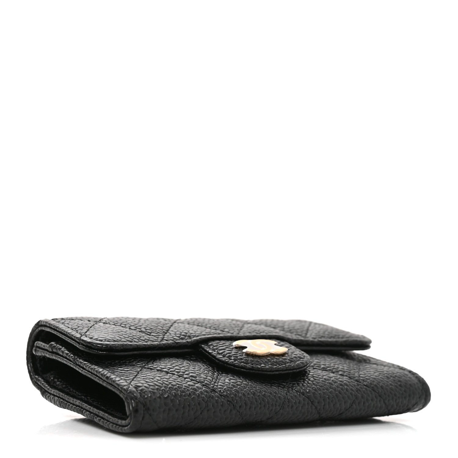 Chanel Caviar Quilted Flap Card Holder Wallet Black 4 of 8