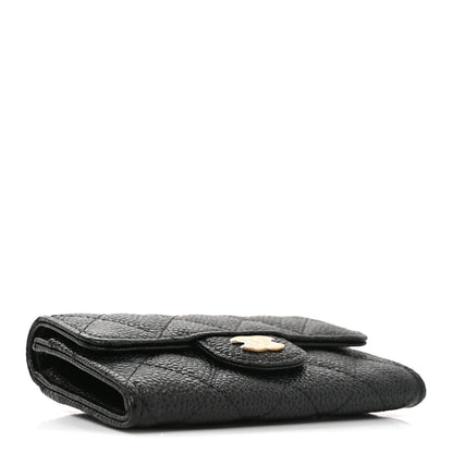 Chanel Caviar Quilted Flap Card Holder Wallet Black 4 of 8