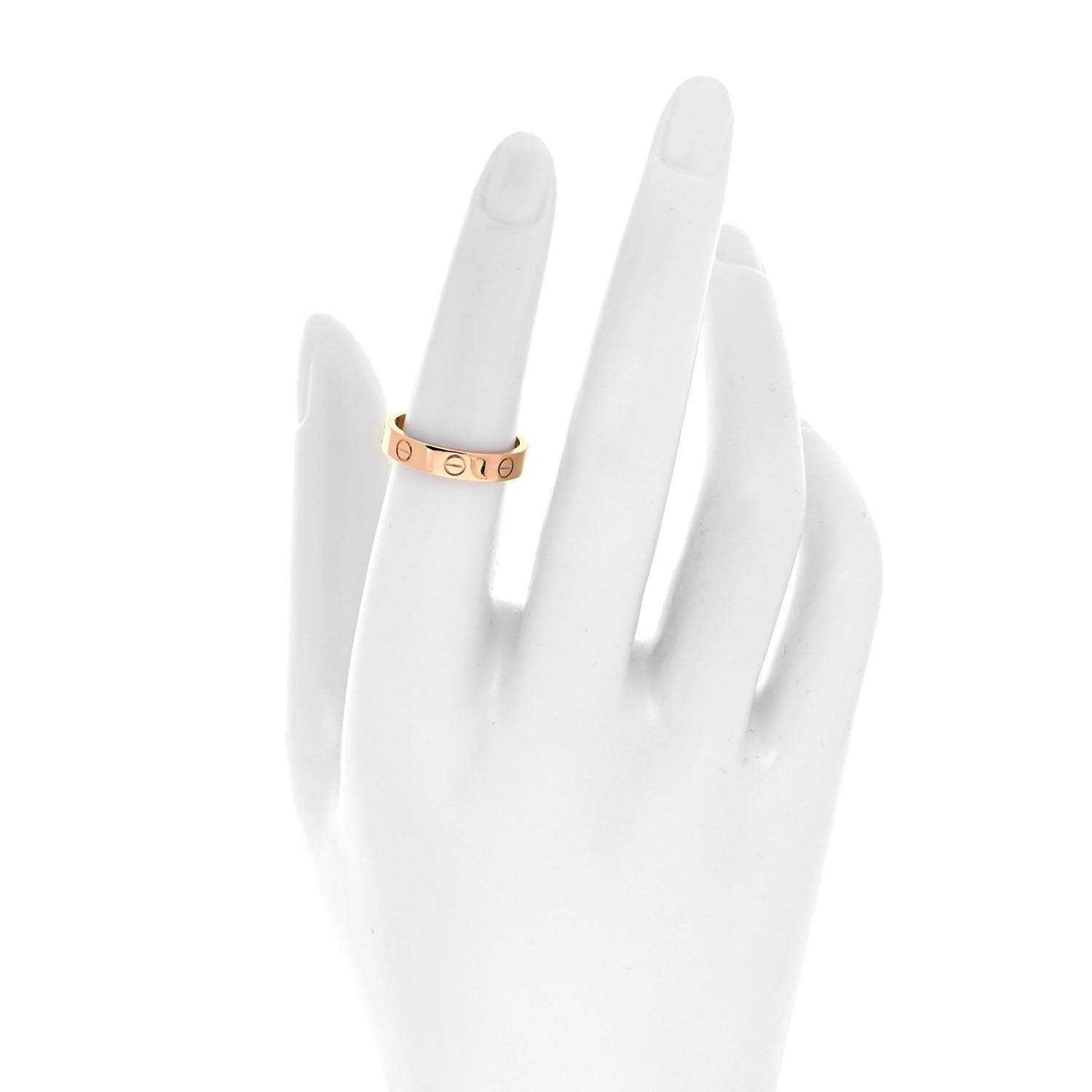 Cartier 18K Pink Gold Diamond 4mm LOVE Wedding Band Ring 52 6 2 of 4