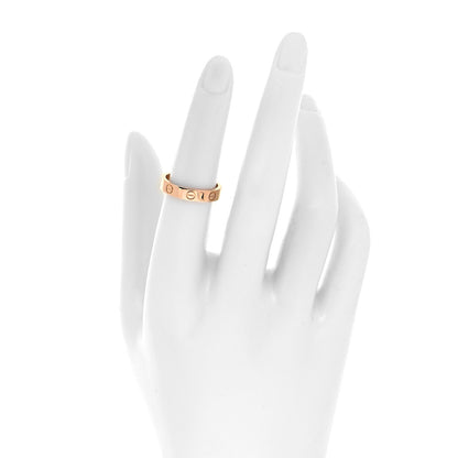 Cartier 18K Pink Gold Diamond 4mm LOVE Wedding Band Ring 52 6 2 of 4