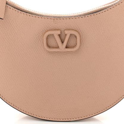 Valentino Garavani Grainy Calfskin Mini Vlogo Hobo Bag Rose Cannelle 7 of 9
