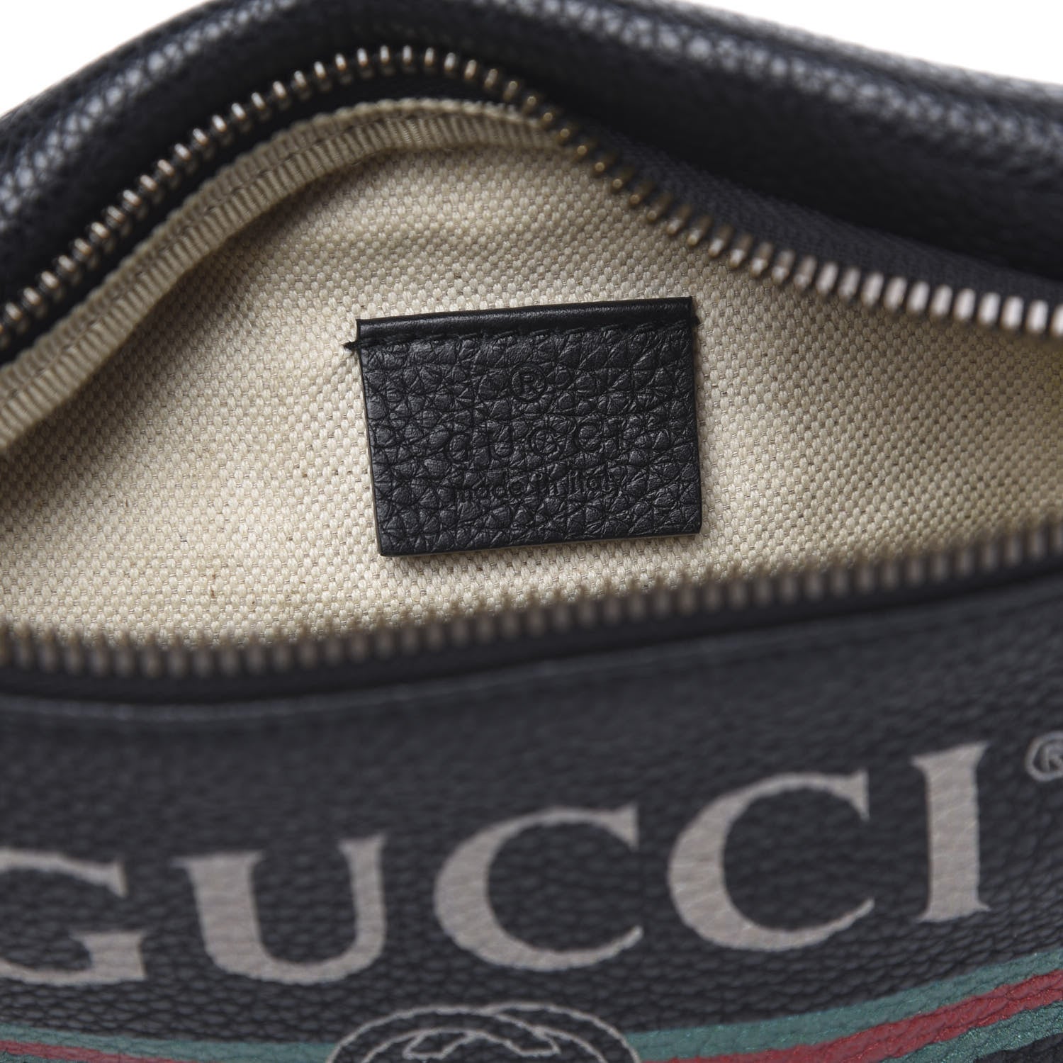 Gucci Grained Calfskin Small Logo Belt Bag Black 6 of 10