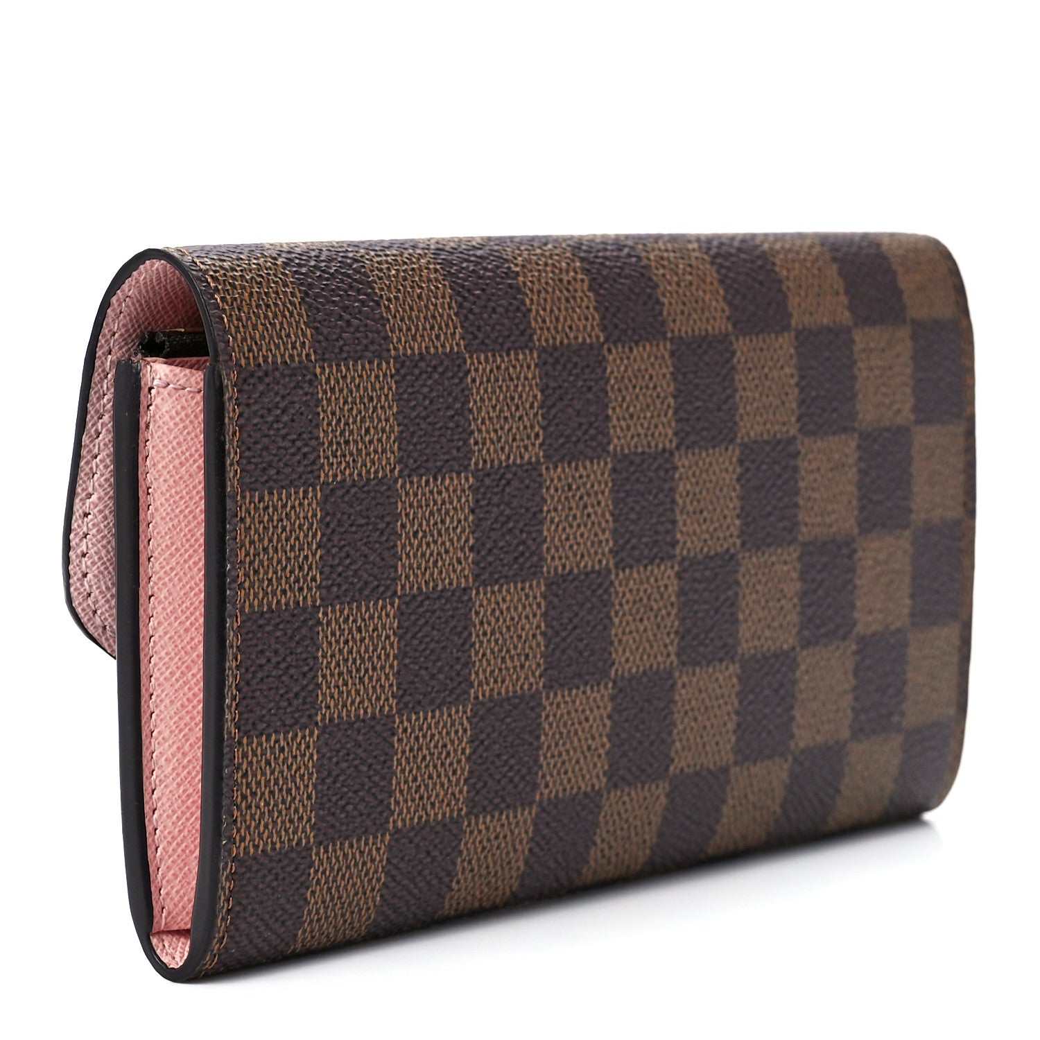 Louis Vuitton Damier Ebene Emilie Wallet Rose Ballerine 3 of 11