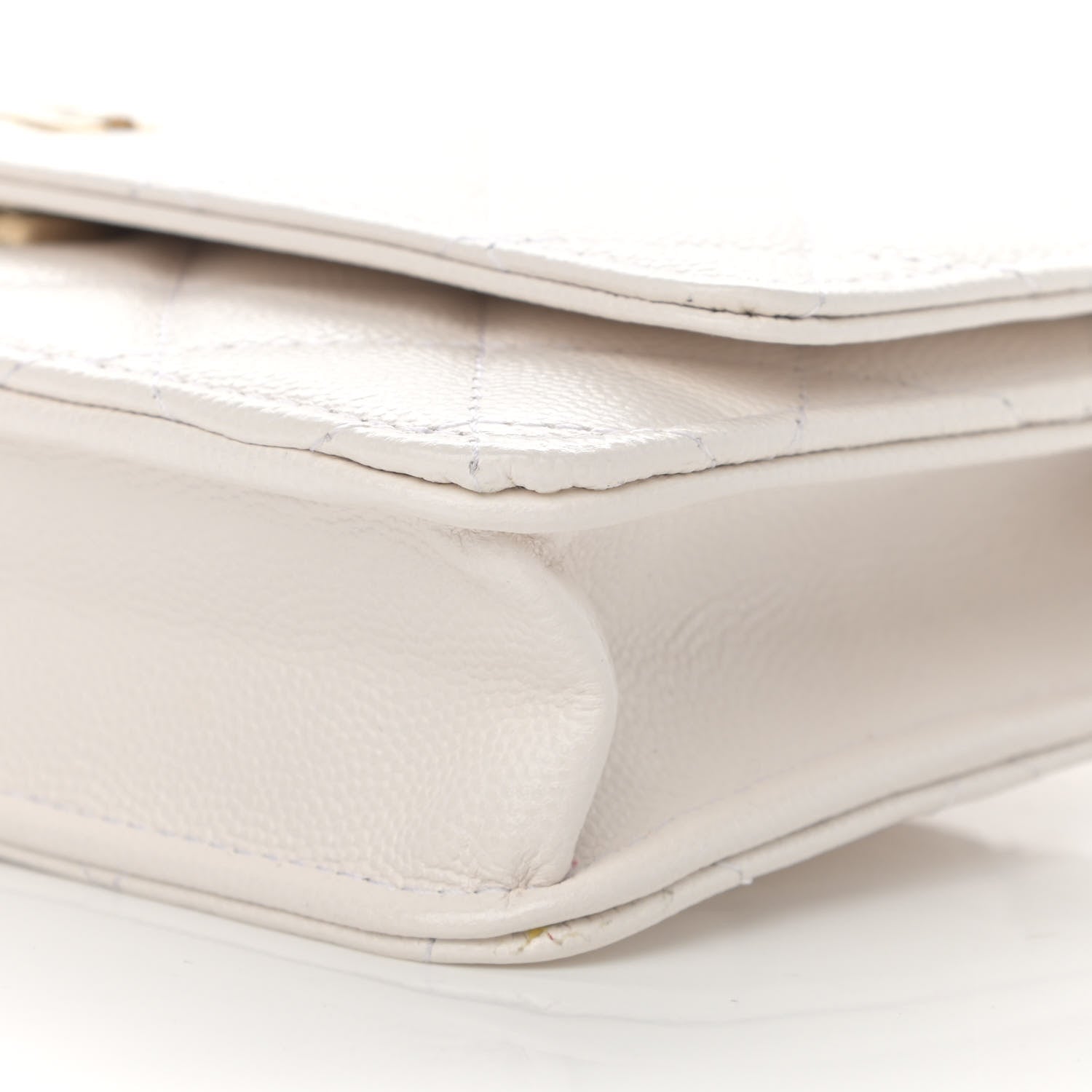 Chanel Caviar Quilted Wallet On Chain WOC White 11 of 13