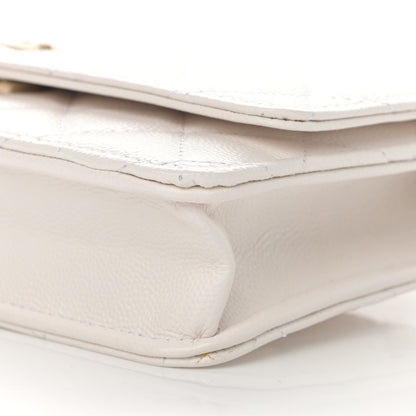 Chanel Caviar Quilted Wallet On Chain WOC White 11 of 13