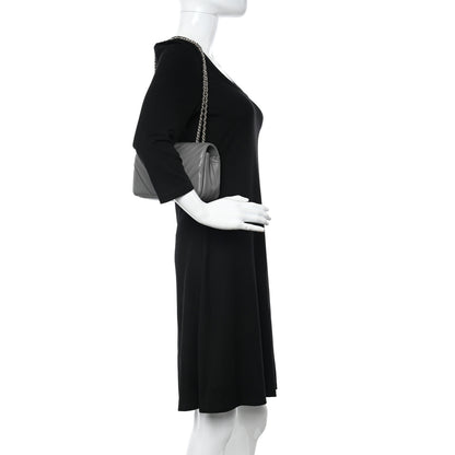 Chanel Calfskin Chevron Quilted Mini Statement Flap Grey 2 of 10