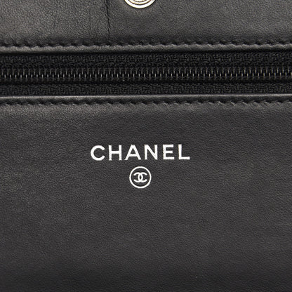 Chanel Patent Quilted Wallet On Chain WOC Black 6 of 9