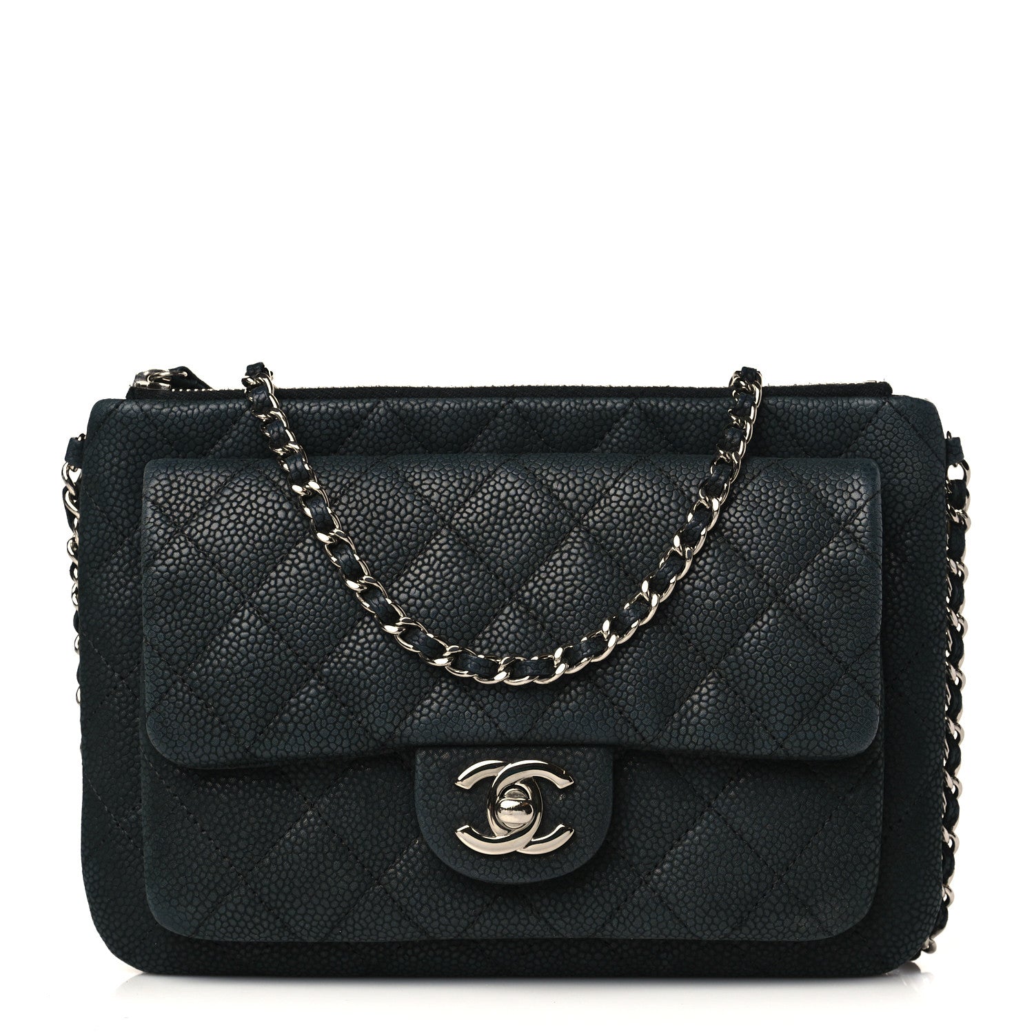Chanel Iridescent Caviar Quilted Daily Zip Crossbody Bag Black 1 of 9
