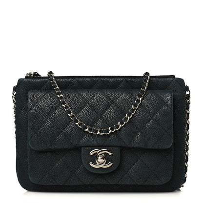 Chanel Iridescent Caviar Quilted Daily Zip Crossbody Bag Black 1 of 9