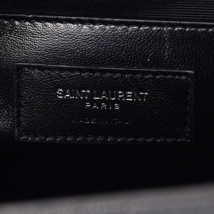 Saint Laurent Grain De Poudre Textured Mixed Matelasse Medium Triquilt Monogram Satchel Earth 6 of 9