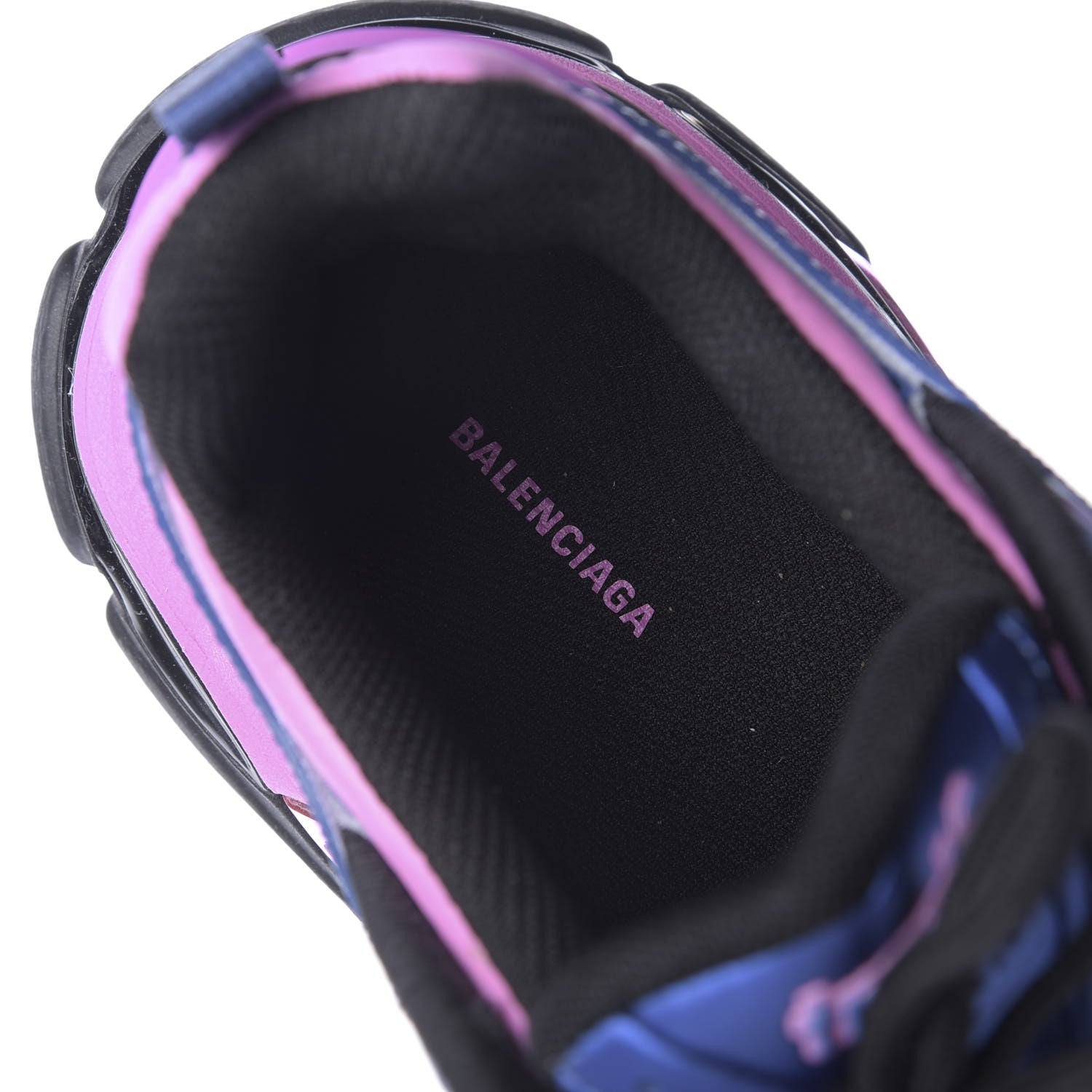 Balenciaga Rubber Mesh Bi-Color Womens Track.2 Open Sneakers 38 Blue Pink 9 of 11