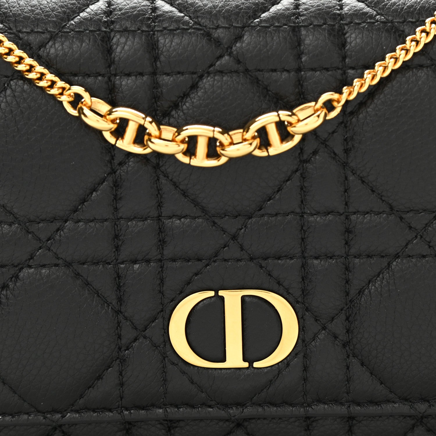 Christian Dior Supple Calfskin Caro Pouch with Chain Black 10 of 11