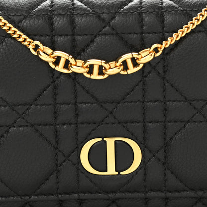 Christian Dior Supple Calfskin Caro Pouch with Chain Black 10 of 11