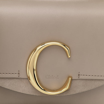 Chloe Shiny Calfskin Suede Mini C Double Carry Motty Grey 8 of 10