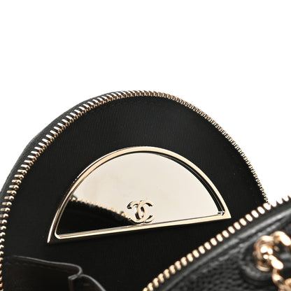 Chanel Caviar Quilted Round Handle With Care Vanity With Chain Black 6 of 12