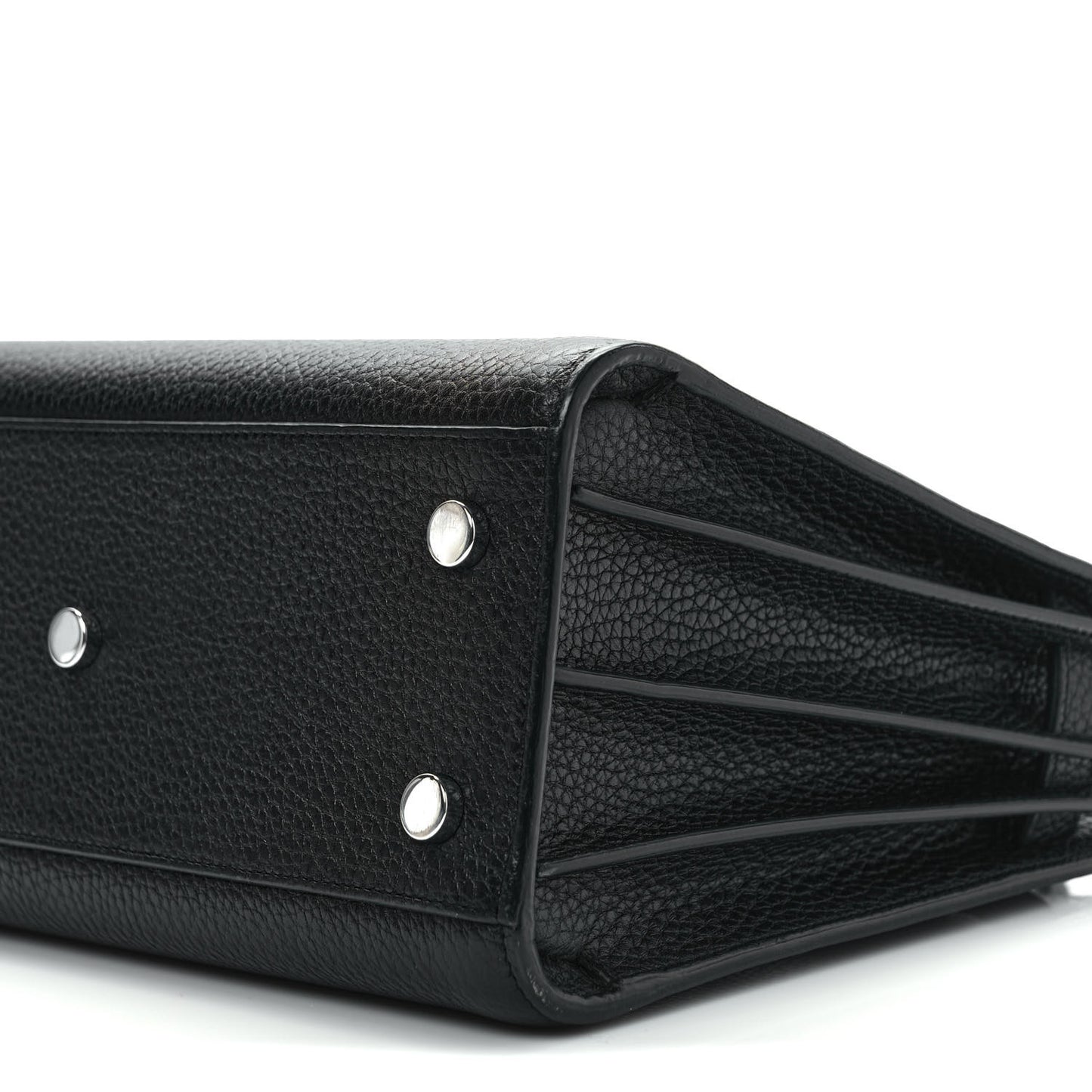 Grained Calfskin Baby Sac De Jour Black