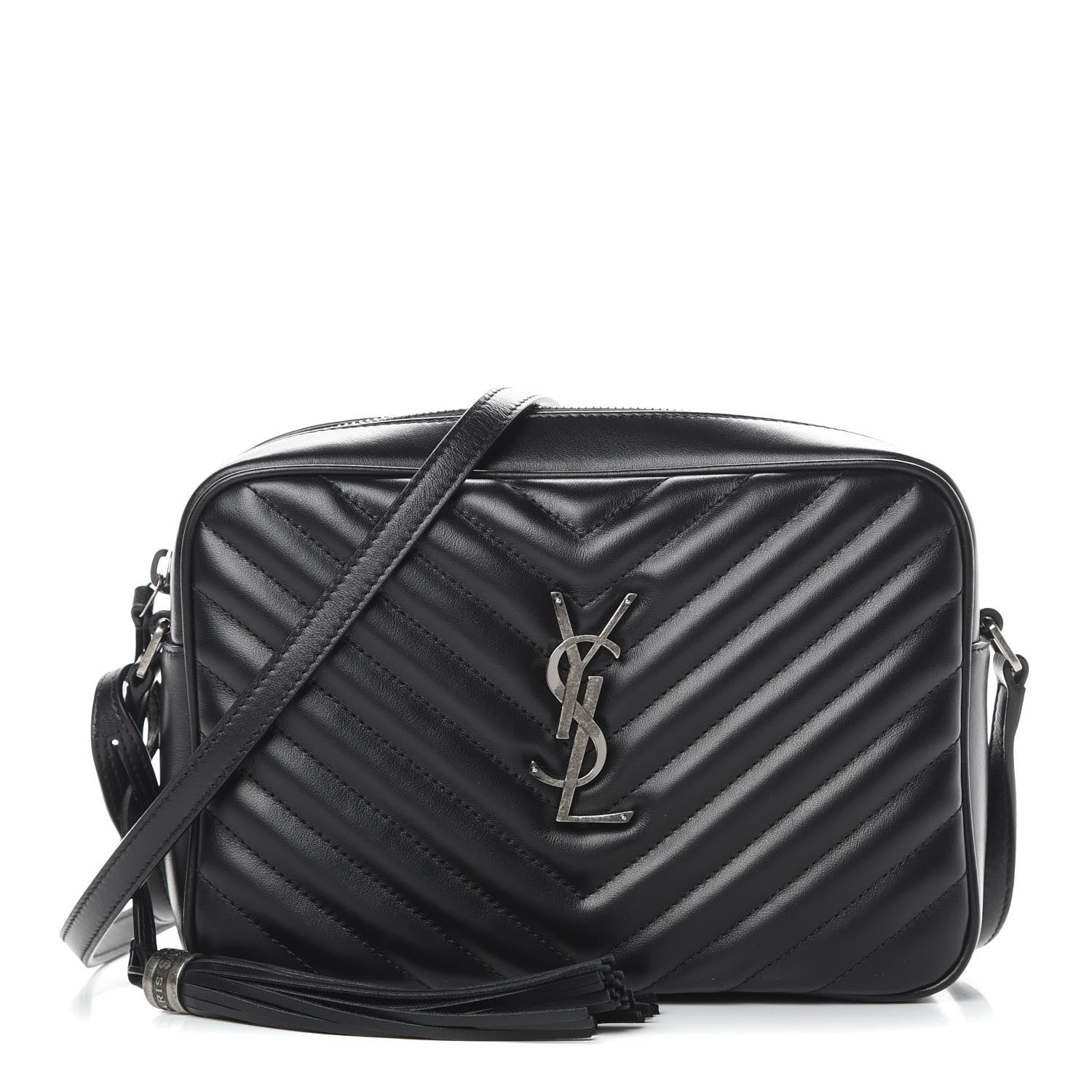 Saint Laurent Calfskin Matelasse Monogram Lou Camera Bag Black 1 of 11