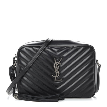 Saint Laurent Calfskin Matelasse Monogram Lou Camera Bag Black 1 of 11