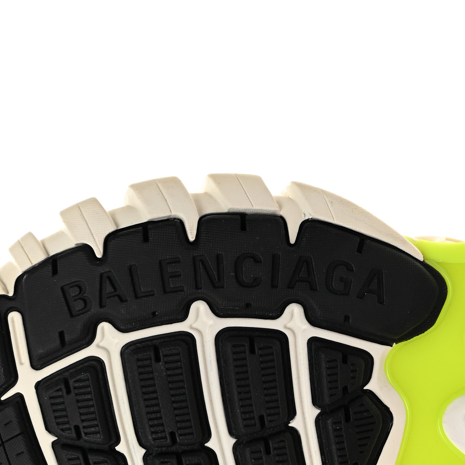 Balenciaga Rubber Mesh Bi-Color Womens Track.2 Open Sneakers 37 White Fluo Yellow 6 of 9